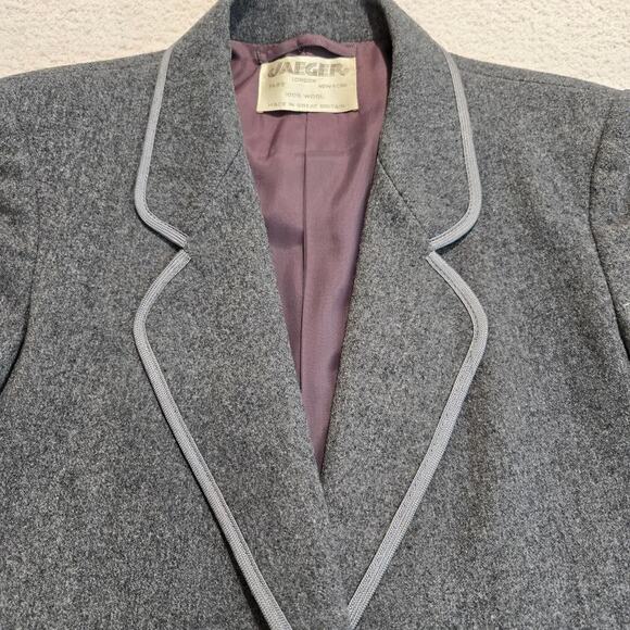 Vintage Jaeger 100% Wool Blazer Jacket UK Size 12 (US 8) Dark Academia - Picture 2 of 11